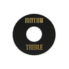 Allparts Rhythm and Treble Switch Ring - Black Plastic