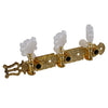 TK-0125 Classical Tuner Set with Square White Buttons - Gold
