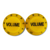 Allparts Plastic Volume Knobs for Strat (2 pcs) - Yellow
