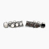 Allparts Top Lock Modern 3x3 Mid-Size Locking Tuning Keys with Screw-In Bushings and Metal Hex Buttons - (set of 6) - Chrome