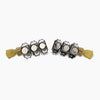 Allparts Top Lock Vintage Locking 3x3 Locking Tuning Keys with Press-Fit Bushings and Aged Cream Plastic Keystone Buttons - (set of 6) - Nickel