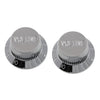 Allparts Plastic Volume Knobs for Strat (2 pcs) - Chrome plated plastic