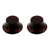 Allparts Vintage Style Tinted Bell Knobs (2 pcs) - Red tint