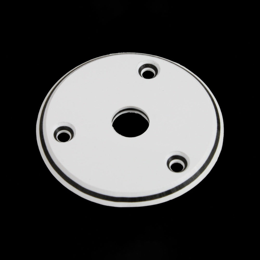 Allparts Round Jackplate White