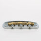 halon US-spec offset bridge w/ brass saddles back view chrome