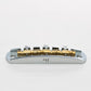halon US-spec offset bridge w/ brass saddles front view chrome