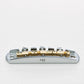 halon metric offset bridge w/ brass saddles front view chrome