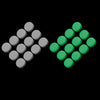 LT-5494 GLOW-IN-THE-DARK 6.35 MM FRETBOARD DOTS - No ring