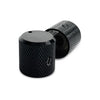 Allparts Metal Flat Top Knobs with Indicator (2 pcs) - Black