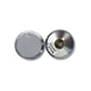 flat top metal knob top and bottom view chrome