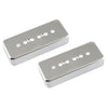 Allparts Plastic Soapbar Pickup Cover Set 50mm (2 pcs) - Chrome
