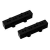Allparts Pickup Cover Set for Jazz Bass (2 pcs) - Black