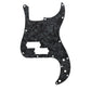 p bass pickguard front view dark black pearloid