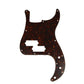 p bass pickguard front view red tortoise