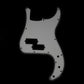 p bass pickguard front view 3 ply white