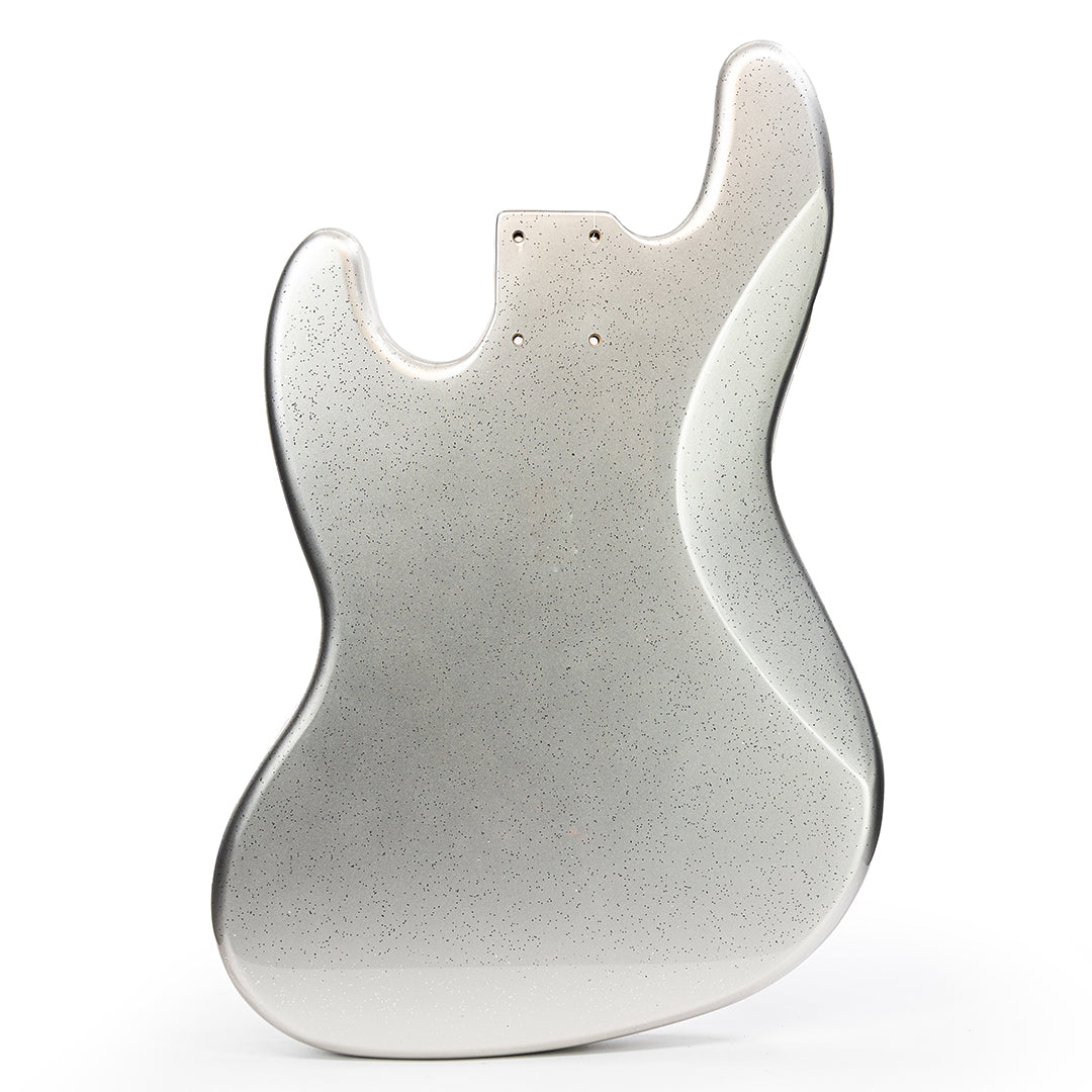 PRiMO Replacement Jazz Bass Body - Silver Sparkle - Back