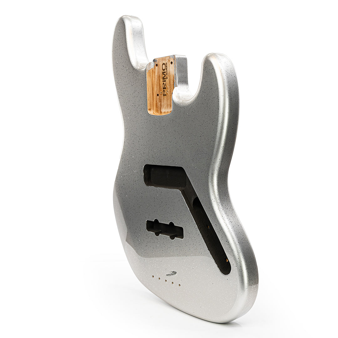 PRiMO Replacement Jazz Bass Body - Silver Sparkle - Left