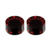 Allparts Vintage Style Tinted Speed Knobs (2 pcs) - Red tint