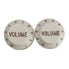 Set of 2 Plastic Volume Knobs for Stratocaster - White