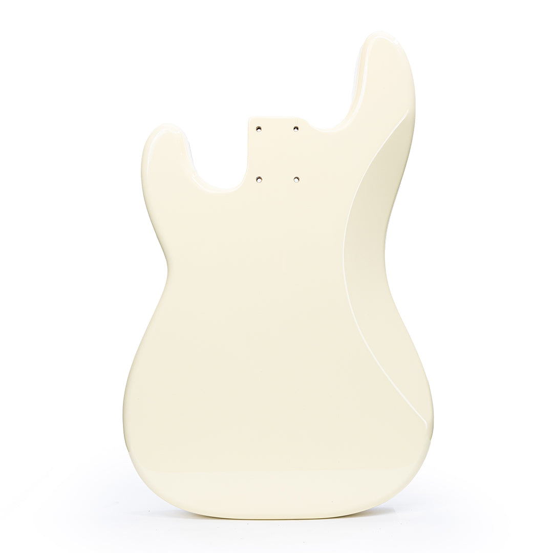 PRiMO Replacement Precision Bass Body - Alabaster w/ Black Binding - Back