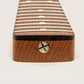 roasted flame maple strat neck with rosewood fretboard heel view