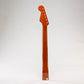 roasted quartersawn maple strat neck with rosewood fretboard back view