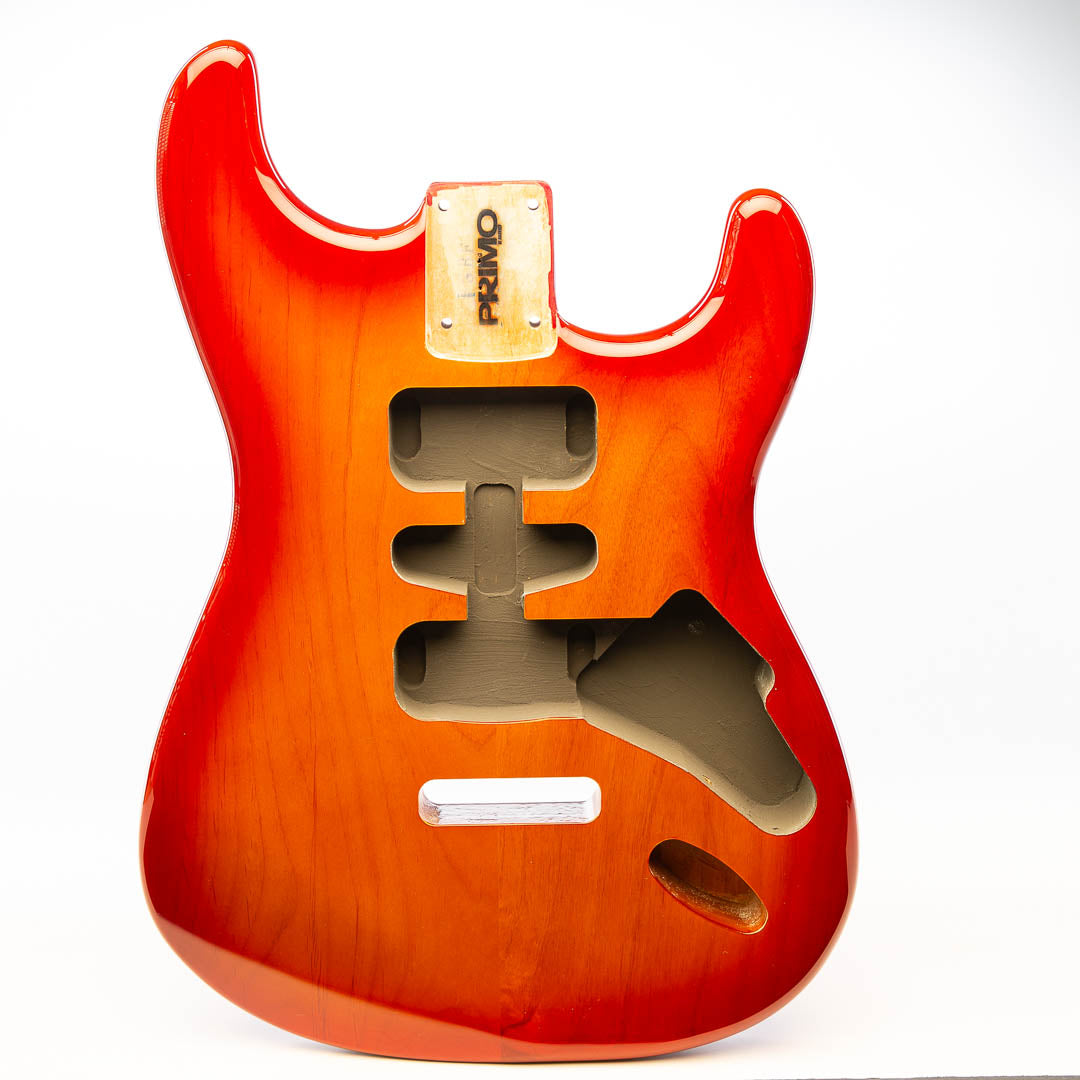 primo heritage burst strat body front view