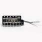 goldo strat trem with steel block top view with arm chrome