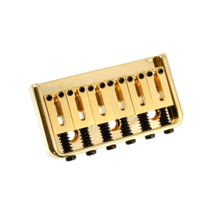non-trem hardtail strat bridge top view gold