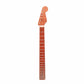 roasted flame maple strat neck front view