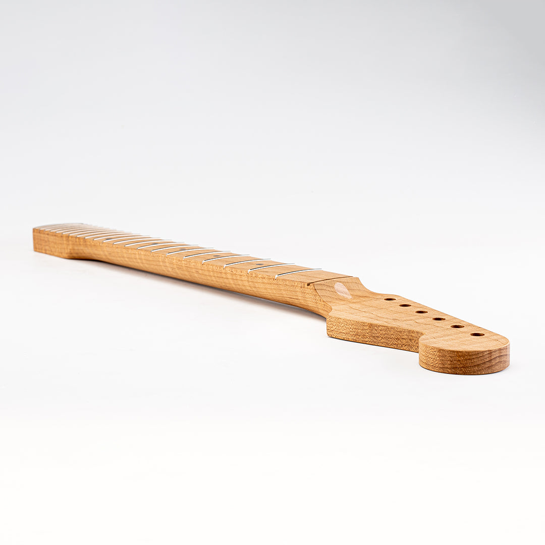 neck headstock treble side front view angled