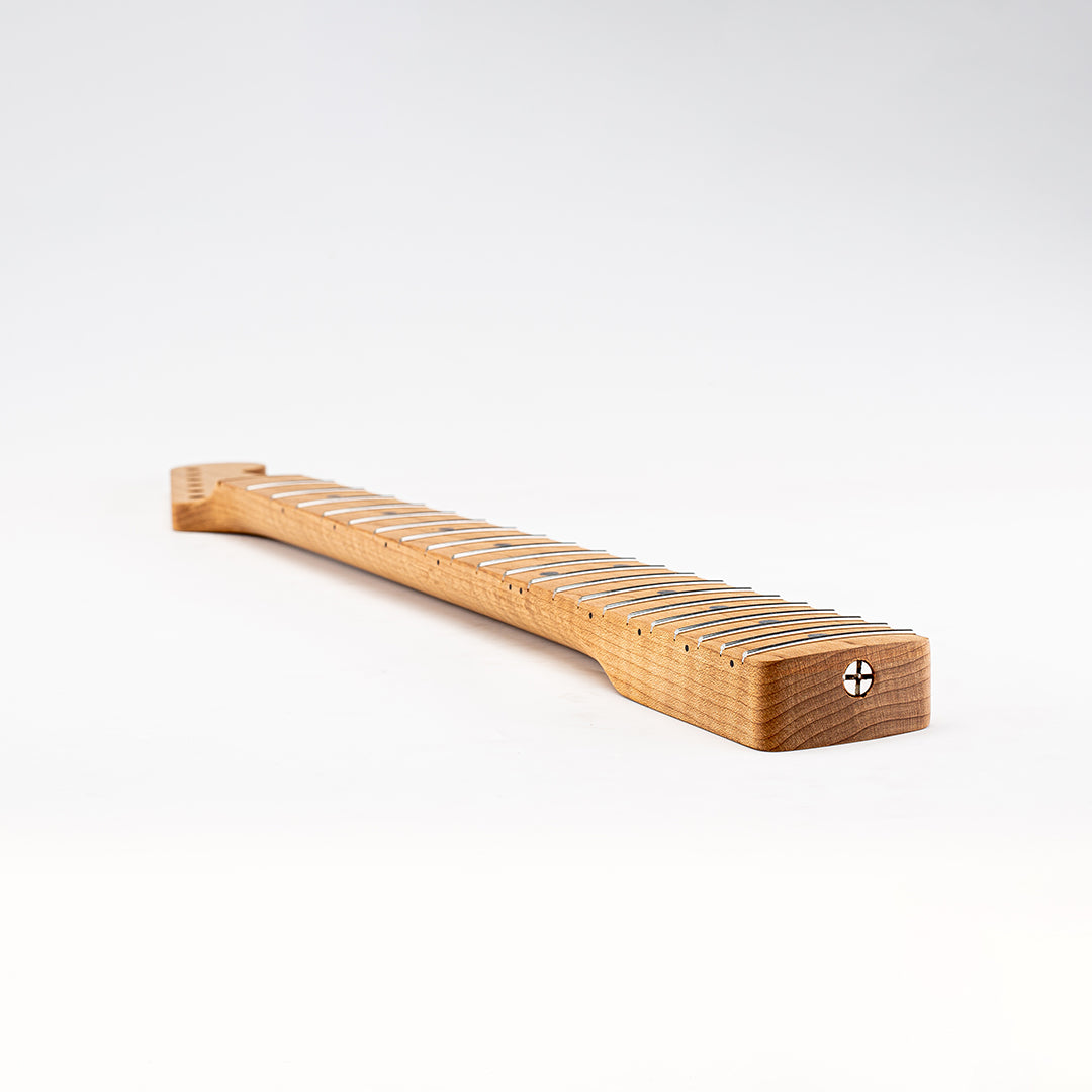 neck heel side angled view