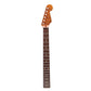 allparts roasted flame maple strat neck with rosewood fretboard front view
