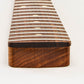allparts roasted flame maple strat neck with rosewood fretboard heel view
