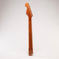 allparts roasted maple strat neck with rosewood fretboard back view