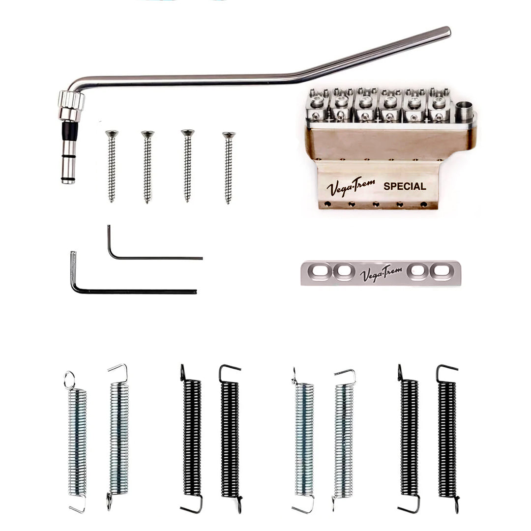 Vega-Trem VT1 Special Standard 6-Screw Trem For Stratocaster (Chrome) - Includes