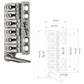 Vega-Trem VT1 Special Standard 6-Screw Trem For Stratocaster - Satin - Diagram
