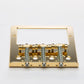 halon tele bridge for humbucker with brass saddles back view gold