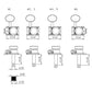 Allparts Top Lock vintage staggered locking set line drawing
