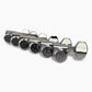 Allparts Top Lock Modern 6-in-line mini locking set view nickel