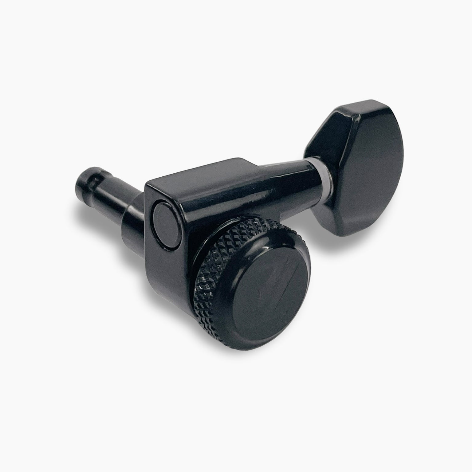 Allparts Top Lock Modern 6-in-line mini locking single front view black