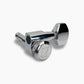 Allparts Top Lock Modern 6-in-line mini locking single front view chrome