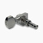 Allparts Top Lock Modern 6-in-line mini locking single rear view nickel