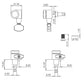 Allparts Top Lock Modern locking staggered line drawing