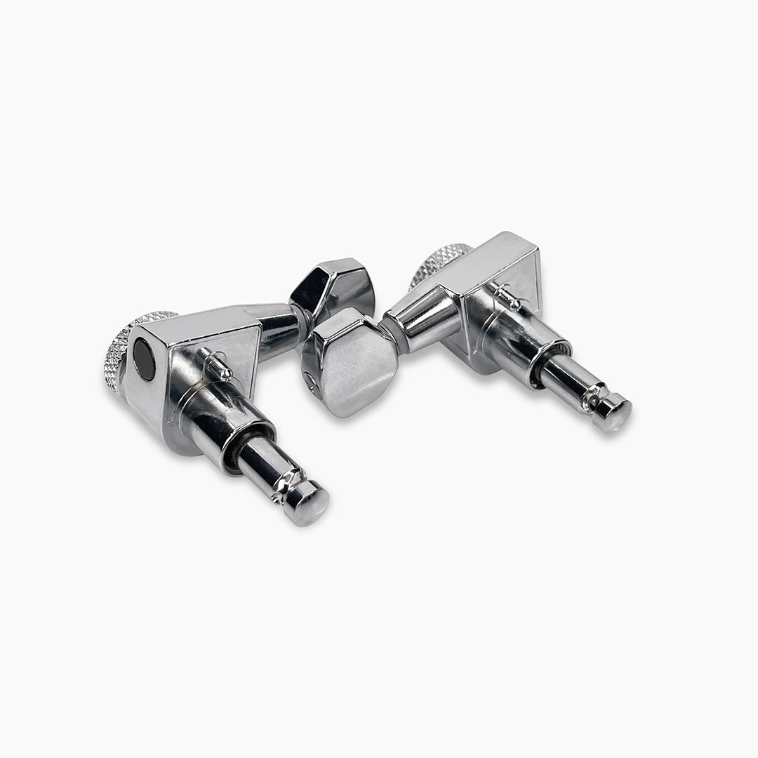 Allparts Top Lock single left and right side key back view chrome