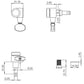 Allparts Top Lock mid sized locking key line drawing