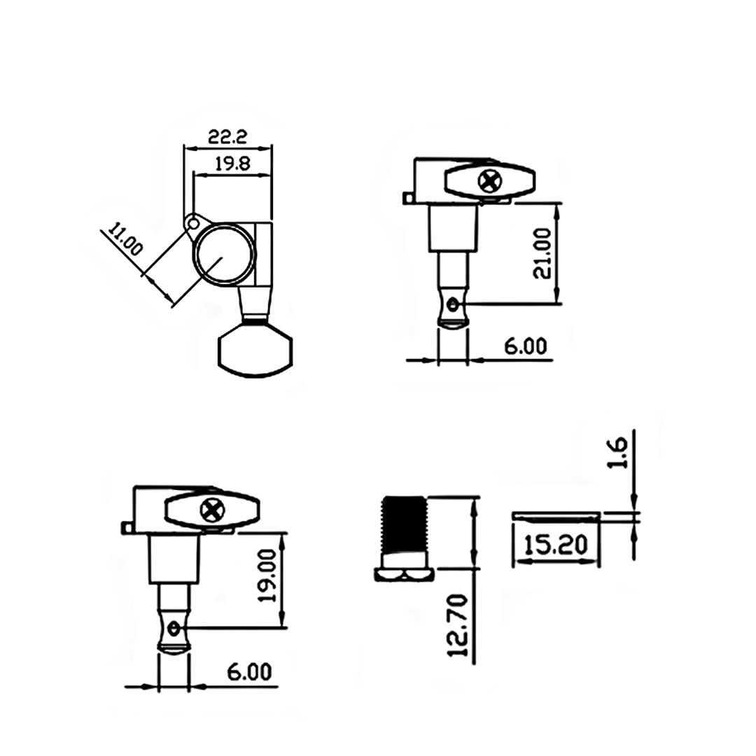 Allparts Top Tier modern 6IL line drawing