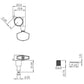 Allparts Top Tier mid sized 3x3 tuner line drawing