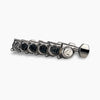 Allparts Top Lock Modern 6-in-line Mid-Size Locking Tuning Keys with Screw-In Bushings, Staggered Posts and Metal Hex Buttons - (set of 6) - Nickel