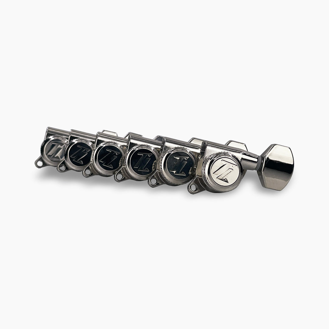 Allparts Top Lock locking tuner set view nickel